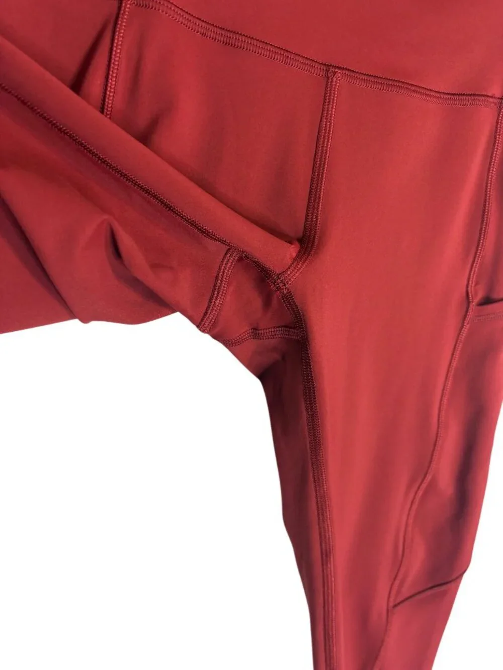 Lululemon Fast Free Full Length Tight Nulux Full Length Red-sz 4